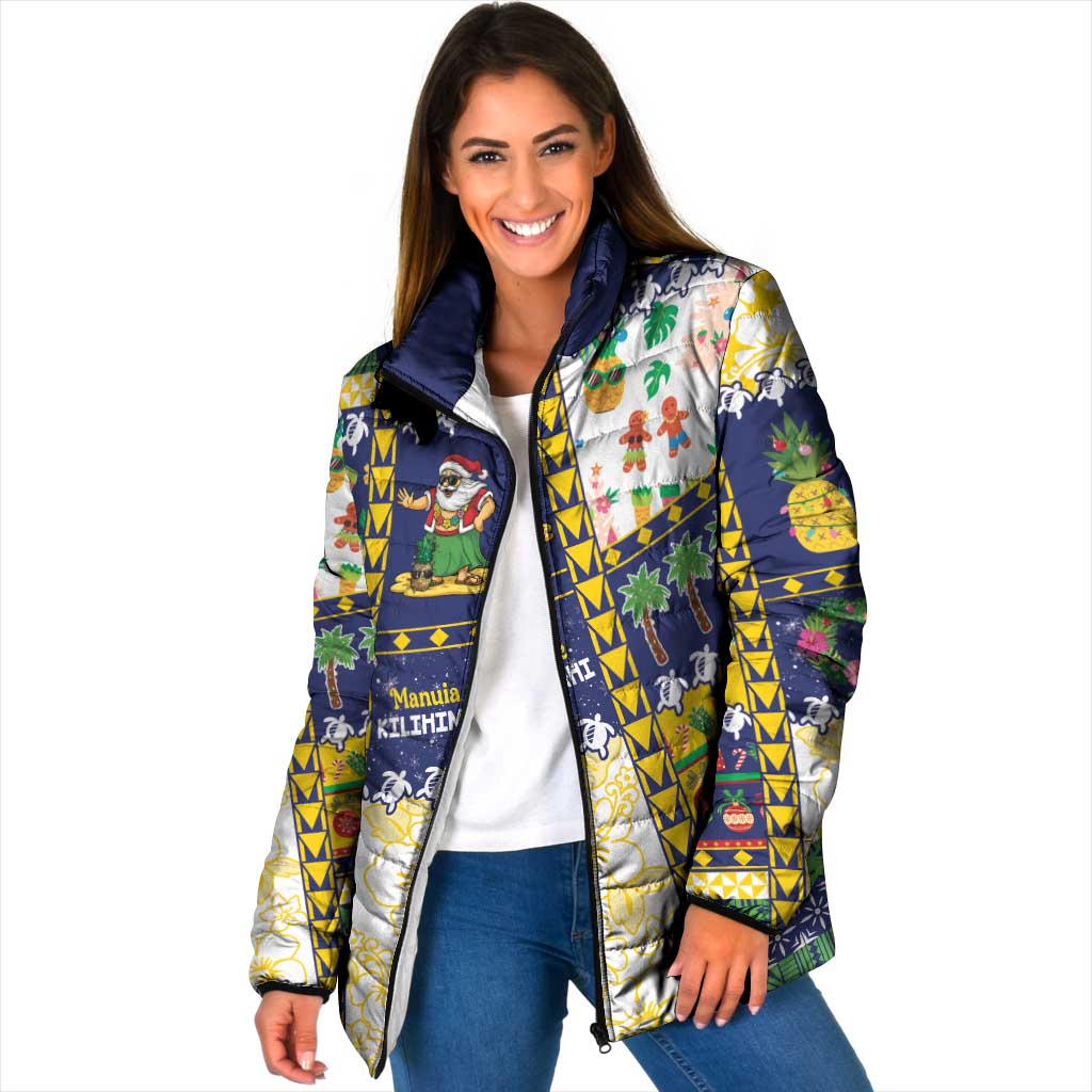 Tokelau Christmas Padded Jacket Festive Beach Vibes - Polynesian Pride