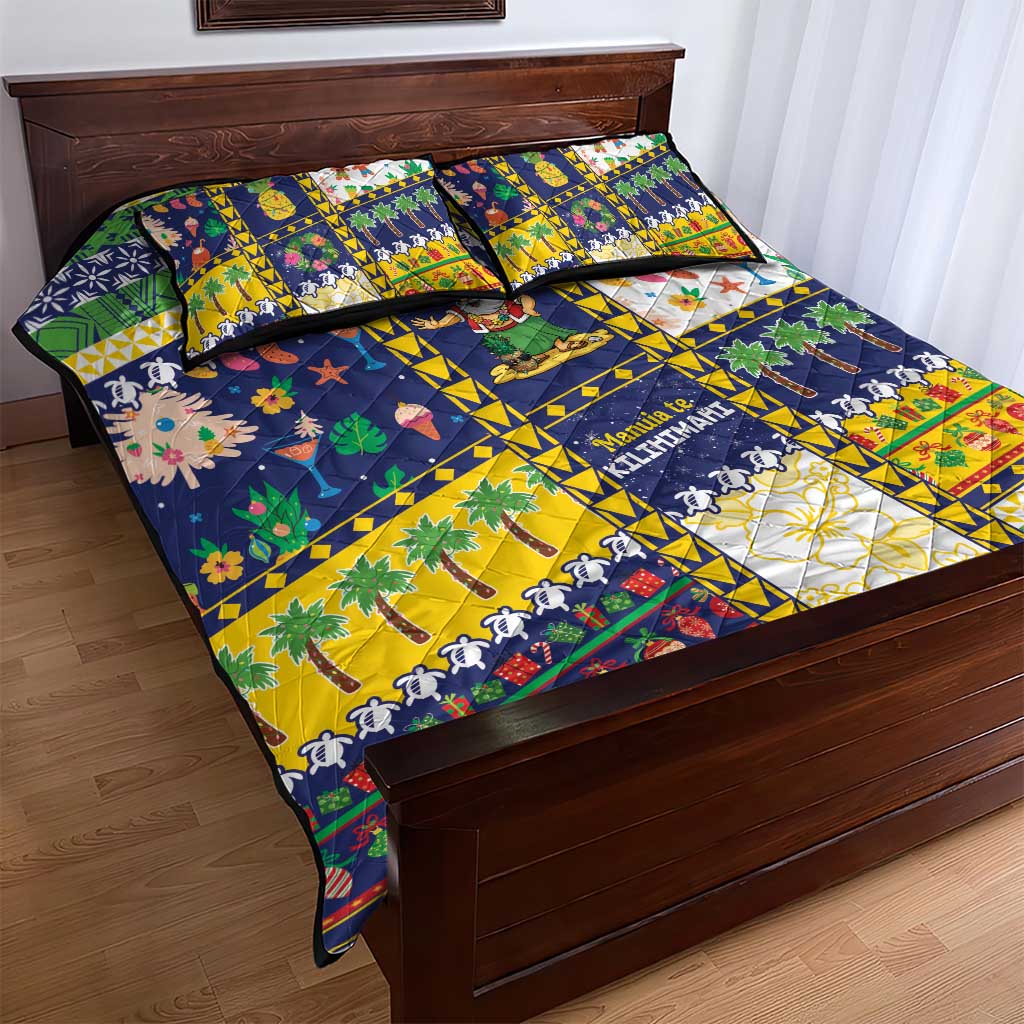 Tokelau Christmas Quilt Bed Set Festive Beach Vibes - Polynesian Pride