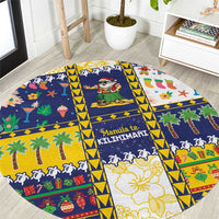 Tokelau Christmas Round Carpet Festive Beach Vibes - Polynesian Pride