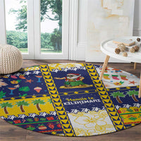 Tokelau Christmas Round Carpet Festive Beach Vibes - Polynesian Pride