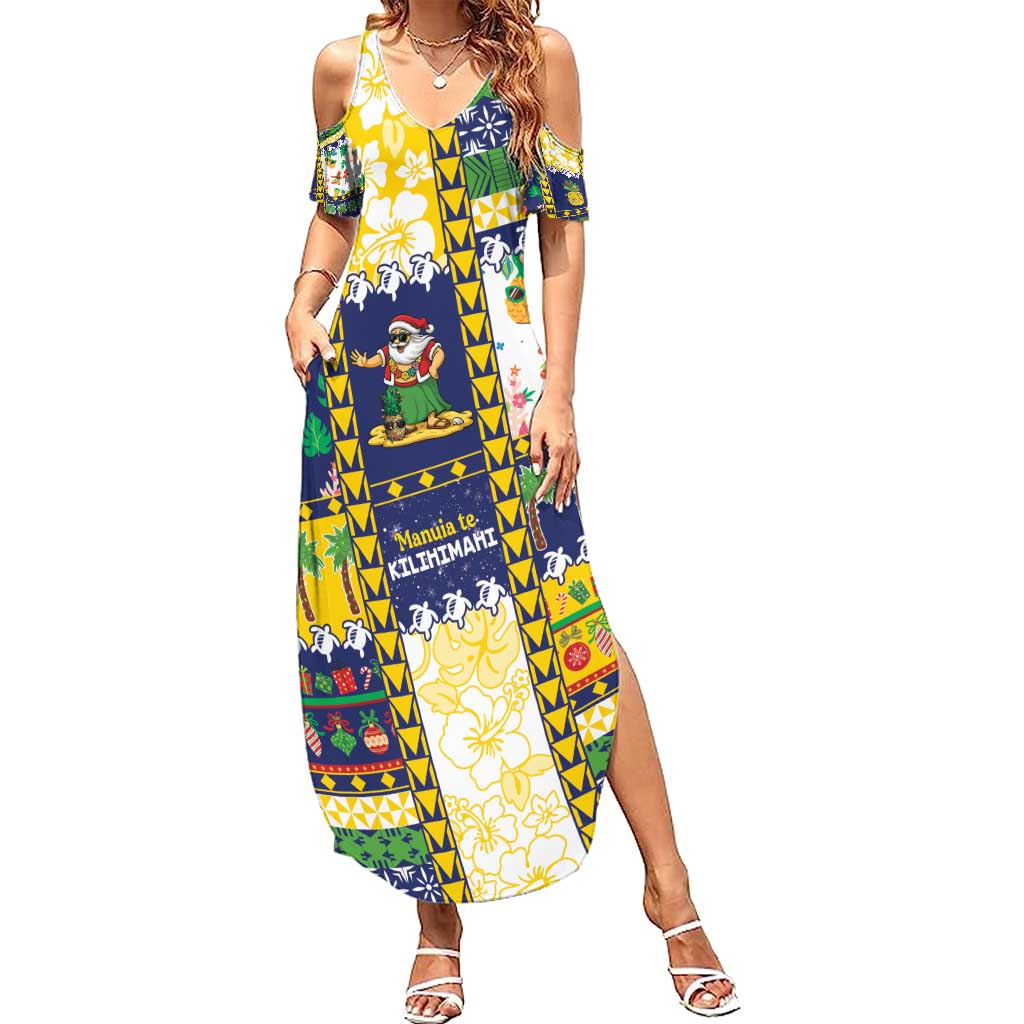 Tokelau Christmas Summer Maxi Dress Festive Beach Vibes - Polynesian Pride