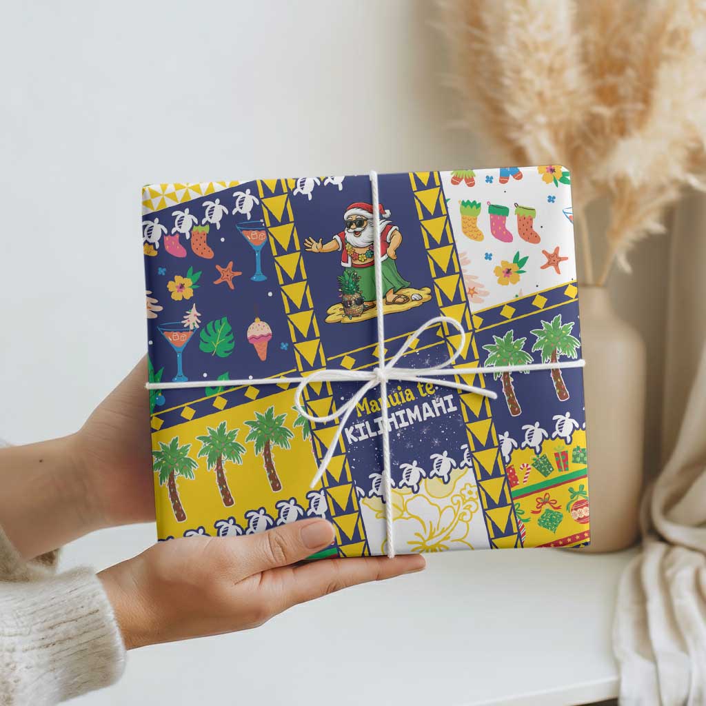 Tokelau Christmas Wrapping Paper Festive Beach Vibes - Polynesian Pride