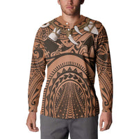 Polynesia Maui Tattoo Inspired Cosplay Costume Button Sweatshirt