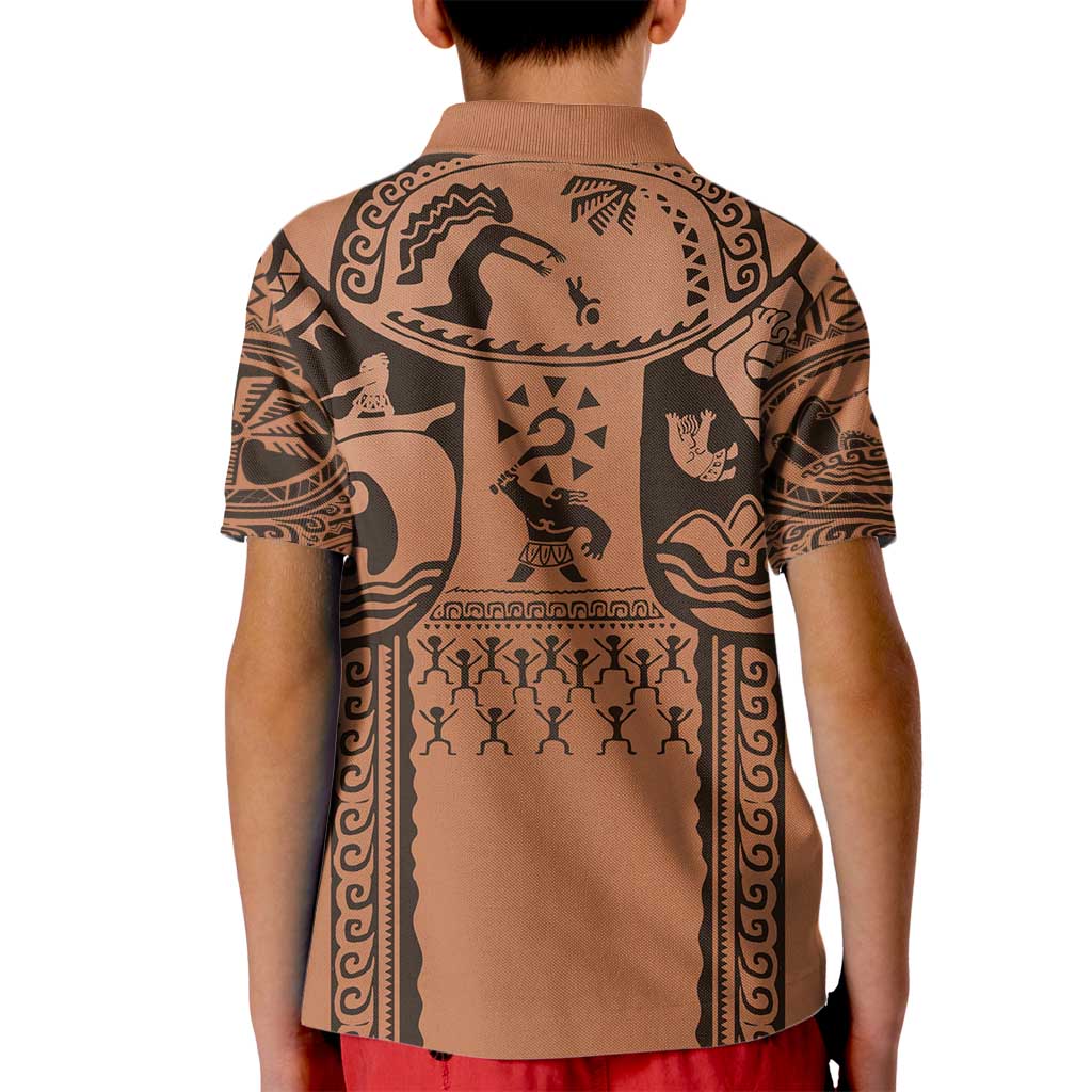 Polynesia Maui Tattoo Inspired Cosplay Costume Kid Polo Shirt