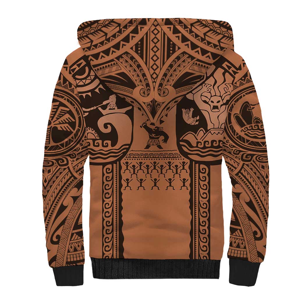 Polynesia Maui Tattoo Inspired Cosplay Costume Sherpa Hoodie