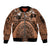 Polynesia Maui Tattoo Inspired Cosplay Costume Sleeve Zip Bomber Jacket