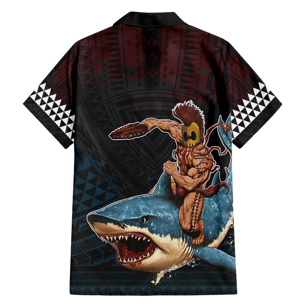 Hawaii Ikaika Family Matching Off Shoulder Short Dress and Hawaiian Shirt Hawaiian Mythic Koa Tribal Warrior