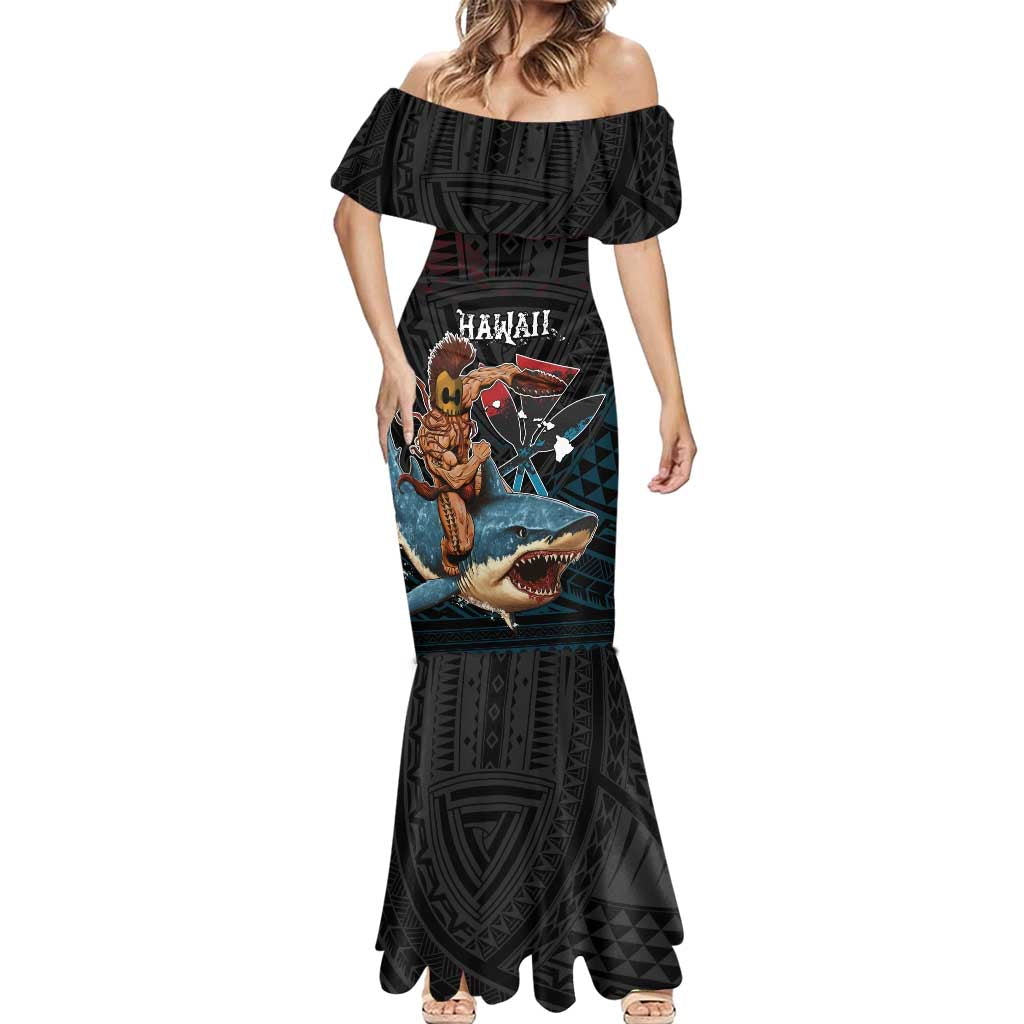 Hawaii Ikaika Mermaid Dress Hawaiian Mythic Koa Tribal Warrior