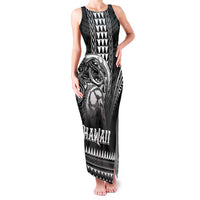 Hawaiian Ikaika Warrior Family Matching Tank Maxi Dress and Hawaiian Shirt Tribal Pattern
