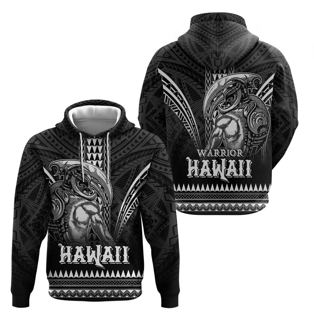 Hawaiian Ikaika Warrior Hoodie Tribal Pattern