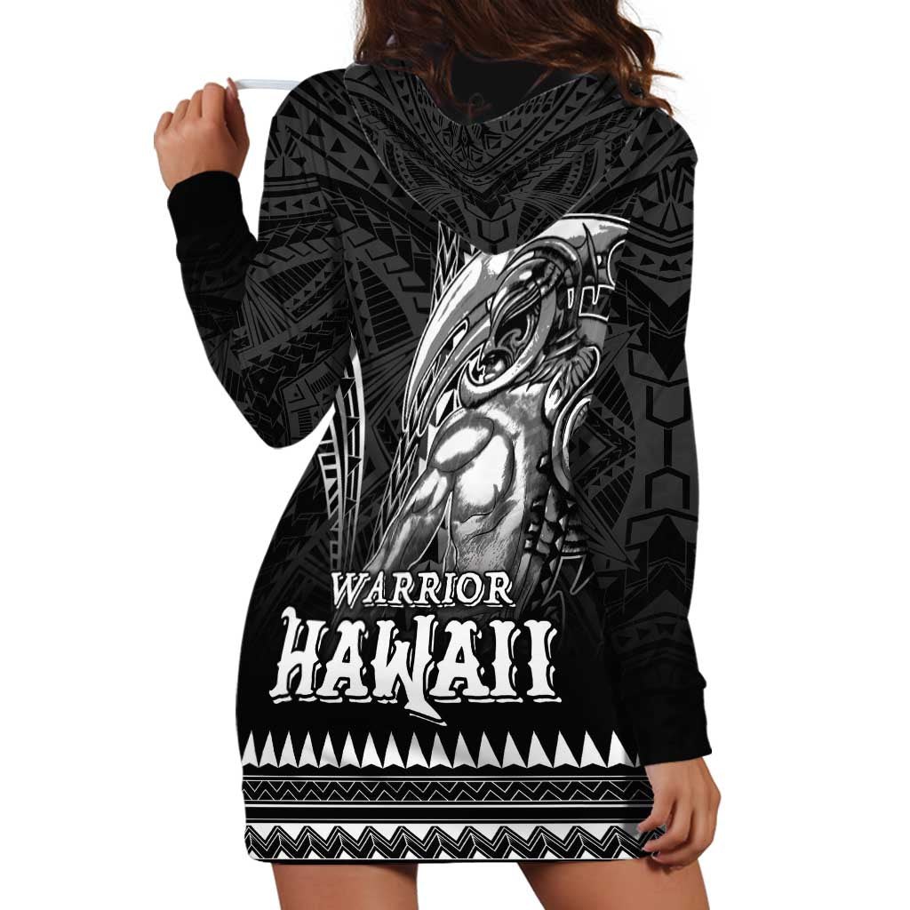 Hawaiian Ikaika Warrior Hoodie Dress Tribal Pattern