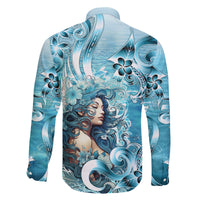 Hawaii Namaka Goddess Of The Sea Family Matching Off Shoulder Maxi Dress and Hawaiian Shirt Polynesian Style LT05 - Polynesian Pride