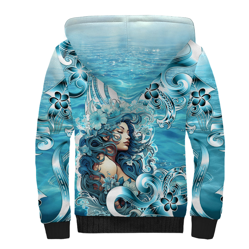 Hawaii Namaka Goddess Of The Sea Sherpa Hoodie Polynesian Style LT05 - Polynesian Pride