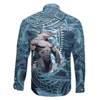 Hawaiian Shark God Kamohoalii Family Matching Puletasi and Hawaiian Shirt Polynesian Style LT05 - Polynesian Pride