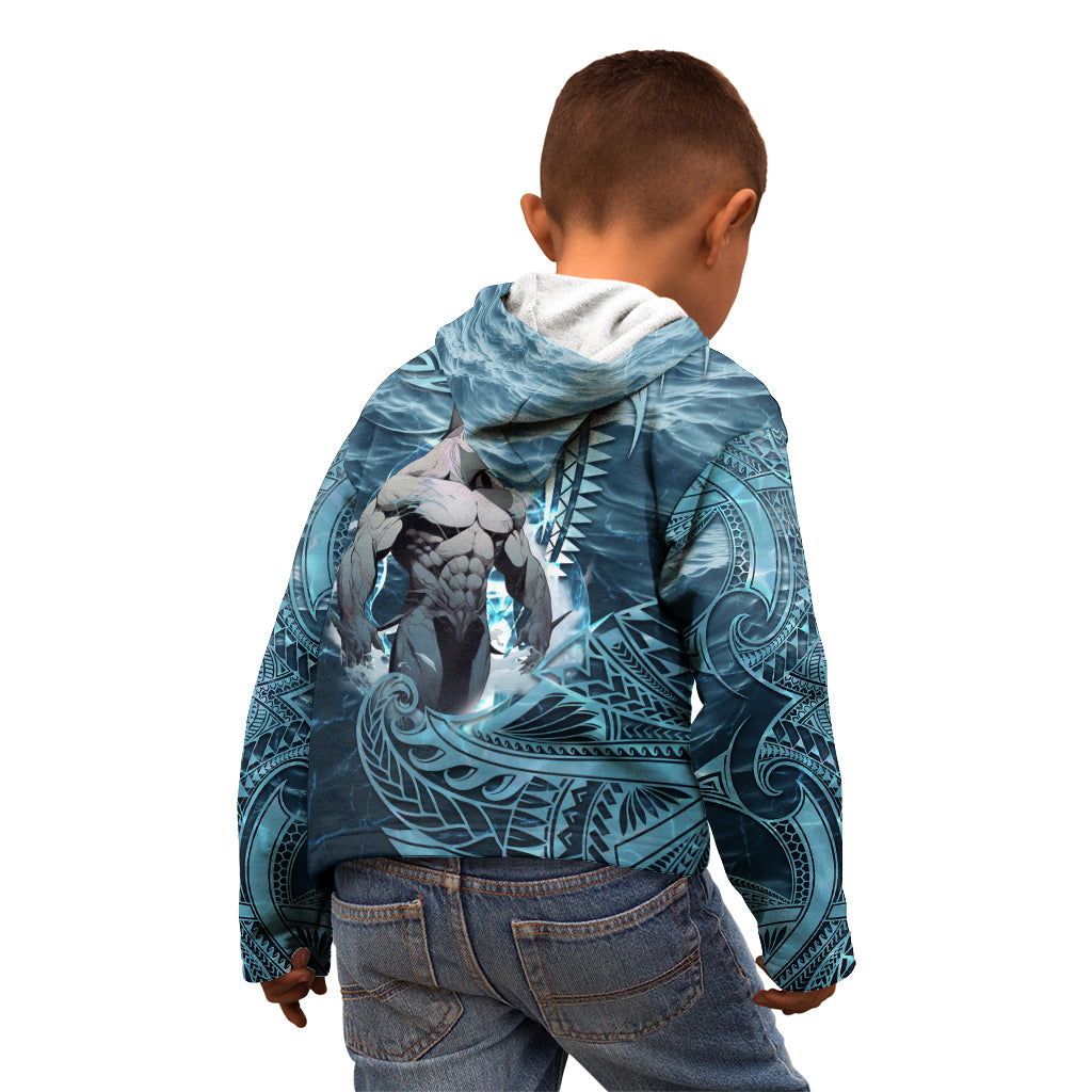 Hawaiian Shark God Kamohoalii Kid Hoodie Polynesian Style LT05 - Polynesian Pride