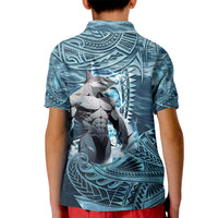 Hawaiian Shark God Kamohoalii Kid Polo Shirt Polynesian Style LT05 - Polynesian Pride