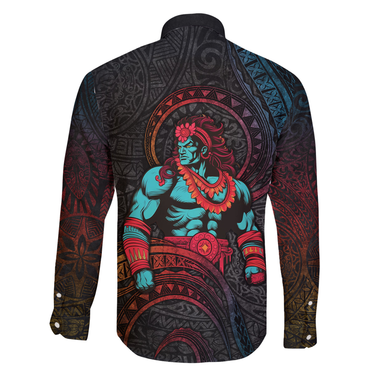 Hawaiian Demigod Maui Family Matching Puletasi and Hawaiian Shirt Polynesian Mythology LT05 - Polynesian Pride