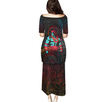 Hawaiian Demigod Maui Family Matching Puletasi and Hawaiian Shirt Polynesian Mythology LT05 - Polynesian Pride