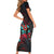 Hawaiian Demigod Maui Short Sleeve Bodycon Dress Polynesian Mythology LT05 - Polynesian Pride