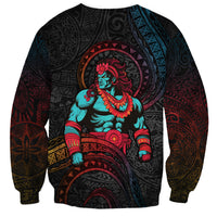 Hawaiian Demigod Maui Sweatshirt Polynesian Mythology LT05 - Polynesian Pride