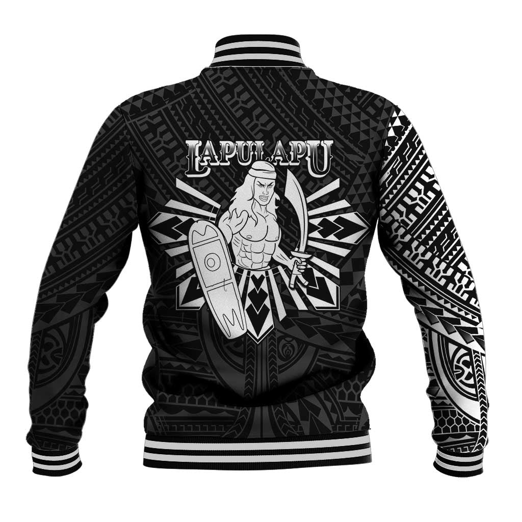Philippines Tribal Baseball Jacket King Lapu Lapu Black Version