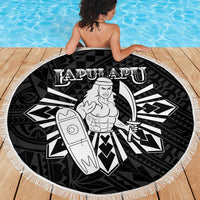 Philippines Tribal Beach Blanket King Lapu Lapu Black Version
