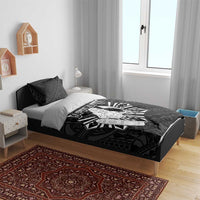 Philippines Tribal Bedding Set King Lapu Lapu Black Version