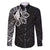 Philippines Tribal Family Matching Off The Shoulder Long Sleeve Dress and Hawaiian Shirt King Lapu Lapu Black Version