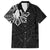 Philippines Tribal Family Matching Short Sleeve Bodycon Dress and Hawaiian Shirt King Lapu Lapu Black Version