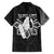 Philippines Tribal Family Matching Short Sleeve Bodycon Dress and Hawaiian Shirt King Lapu Lapu Black Version