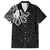 Philippines Tribal Family Matching Summer Maxi Dress and Hawaiian Shirt King Lapu Lapu Black Version