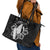 Philippines Tribal Leather Tote Bag King Lapu Lapu Black Version