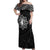 Philippines Tribal Off Shoulder Maxi Dress King Lapu Lapu Black Version