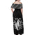 Philippines Tribal Off Shoulder Maxi Dress King Lapu Lapu Black Version