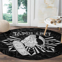 Philippines Tribal Round Carpet King Lapu Lapu Black Version