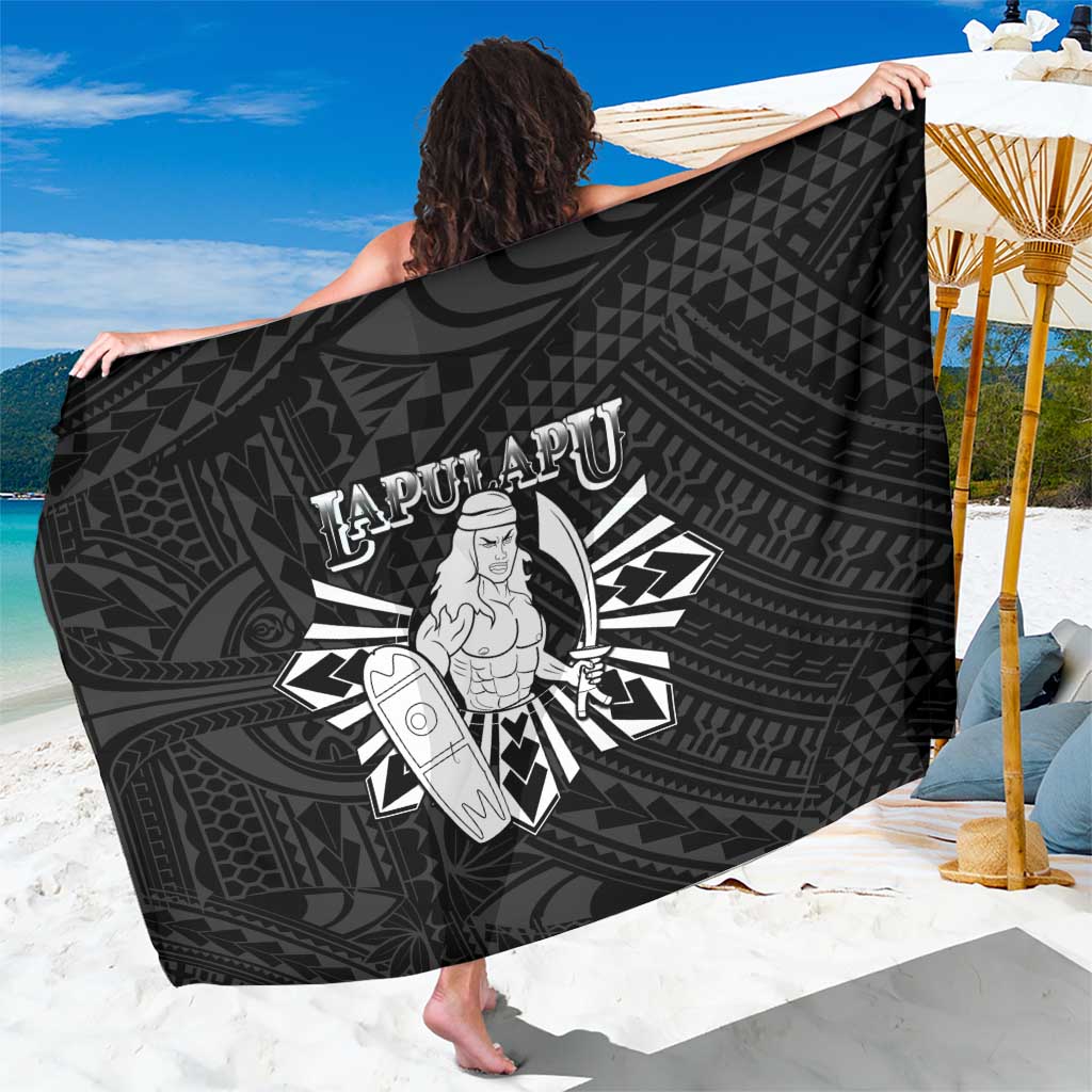 Philippines Tribal Sarong King Lapu Lapu Black Version LT05 One Size 44 x 66 inches Black - Polynesian Pride