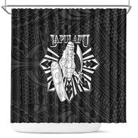 Philippines Tribal Shower Curtain King Lapu Lapu Black Version LT05 Black - Polynesian Pride