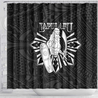 Philippines Tribal Shower Curtain King Lapu Lapu Black Version LT05 - Polynesian Pride