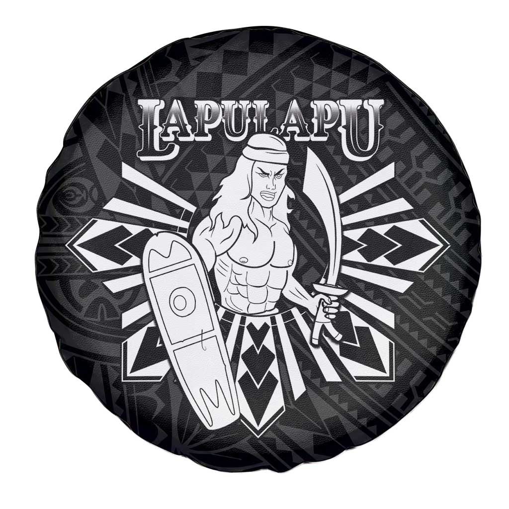 Philippines Tribal Spare Tire Cover King Lapu Lapu Black Version LT05 - Polynesian Pride