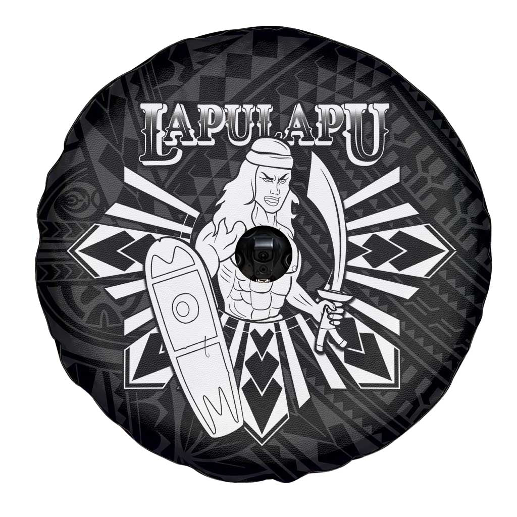 Philippines Tribal Spare Tire Cover King Lapu Lapu Black Version LT05 - Polynesian Pride
