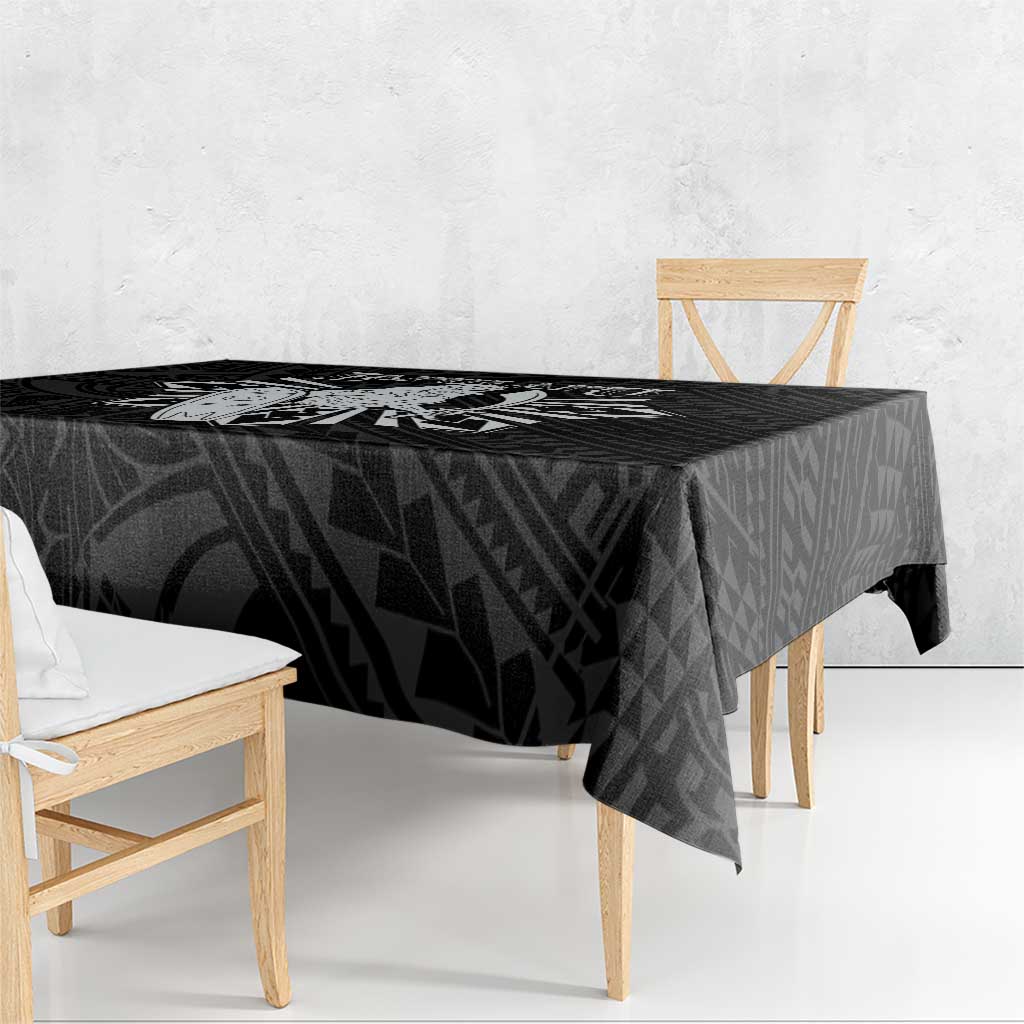 Philippines Tribal Tablecloth King Lapu Lapu Black Version LT05 - Polynesian Pride