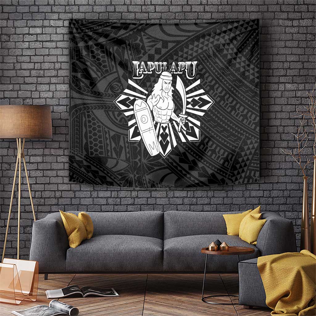 Philippines Tribal Tapestry King Lapu Lapu Black Version LT05 Black - Polynesian Pride