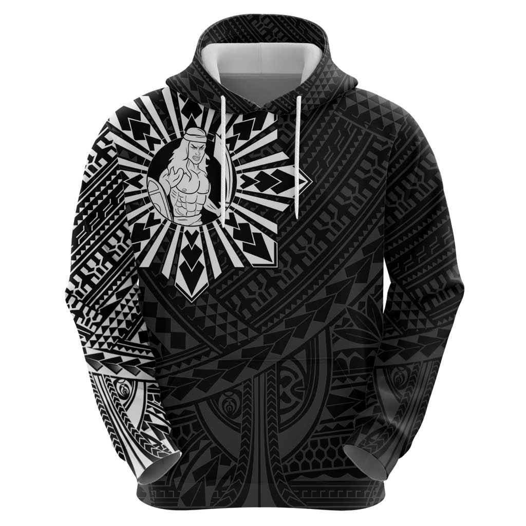 Philippines Tribal Zip Hoodie King Lapu Lapu Black Version LT05 - Polynesian Pride