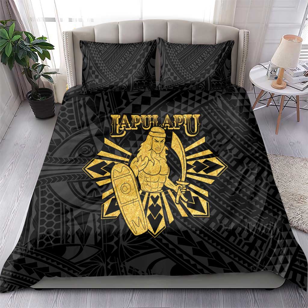 Philippines Tribal Bedding Set King Lapu Lapu Gold Version