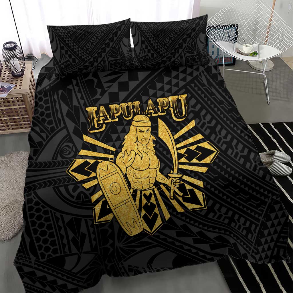 Philippines Tribal Bedding Set King Lapu Lapu Gold Version