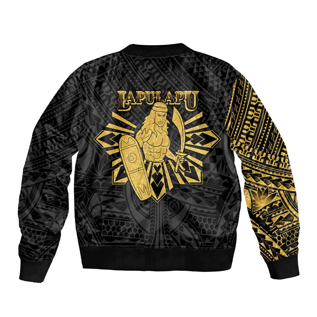Philippines Tribal Bomber Jacket King Lapu Lapu Gold Version LT05 - Polynesian Pride