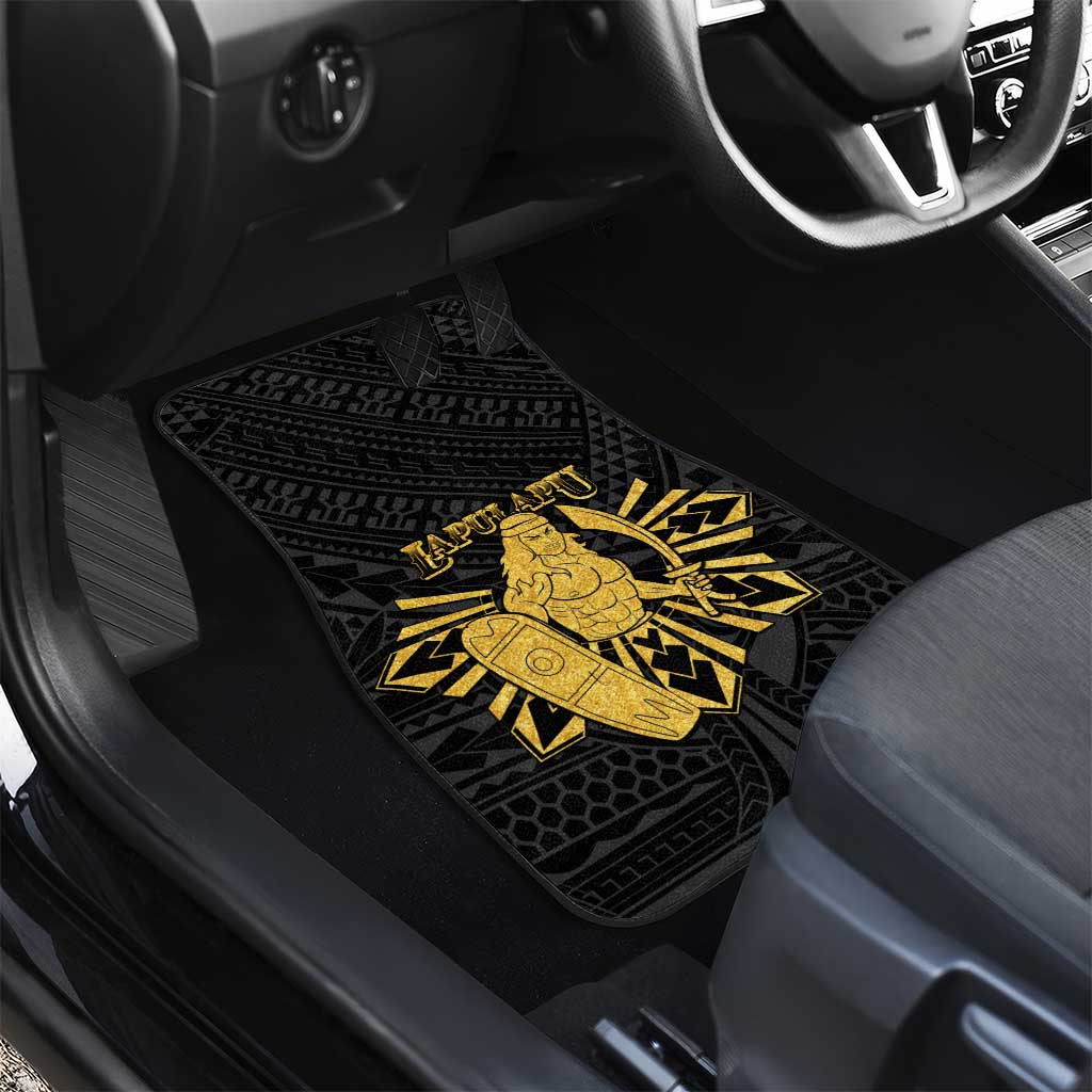 Philippines Tribal Car Mats King Lapu Lapu Gold Version