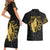 Philippines Tribal Couples Matching Short Sleeve Bodycon Dress and Hawaiian Shirt King Lapu Lapu Gold Version
