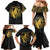 Philippines Tribal Family Matching Mermaid Dress and Hawaiian Shirt King Lapu Lapu Gold Version