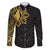 Philippines Tribal Family Matching Mermaid Dress and Hawaiian Shirt King Lapu Lapu Gold Version